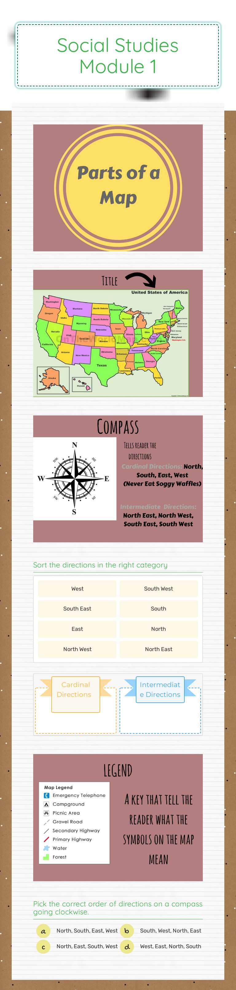 Social Studies Module 1 worksheet preview image