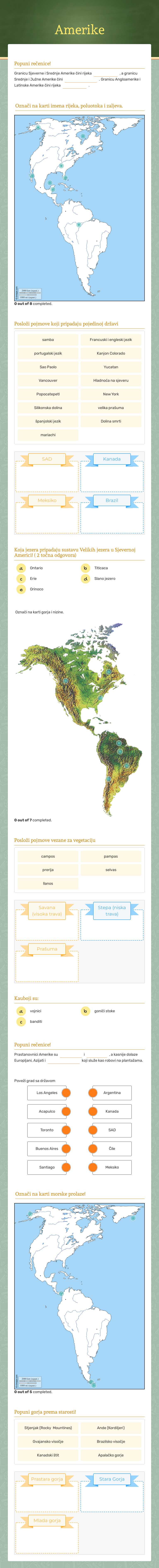 Amerike Grade 6 worksheet preview