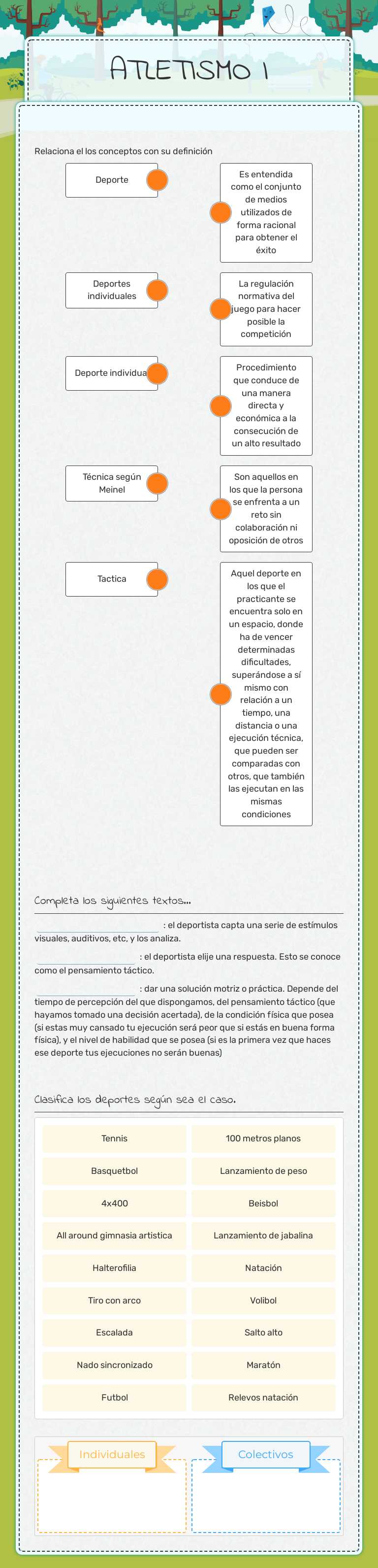 ATLETISMO I worksheet preview image