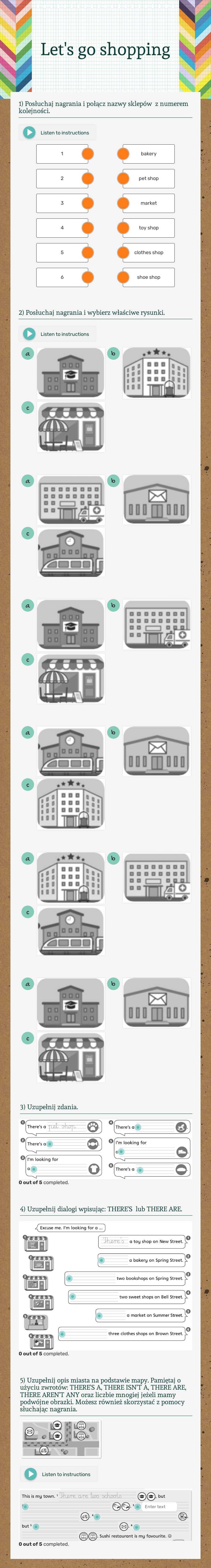 Let's go shopping Grade 3 worksheet preview