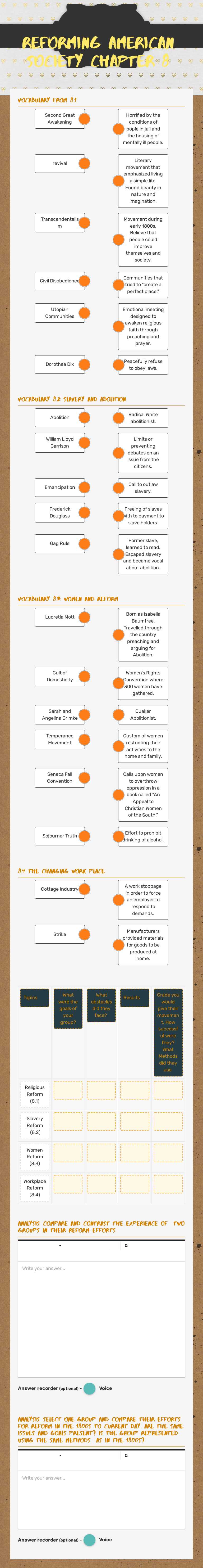 Reforming American Society
Chapter 8 worksheet preview image