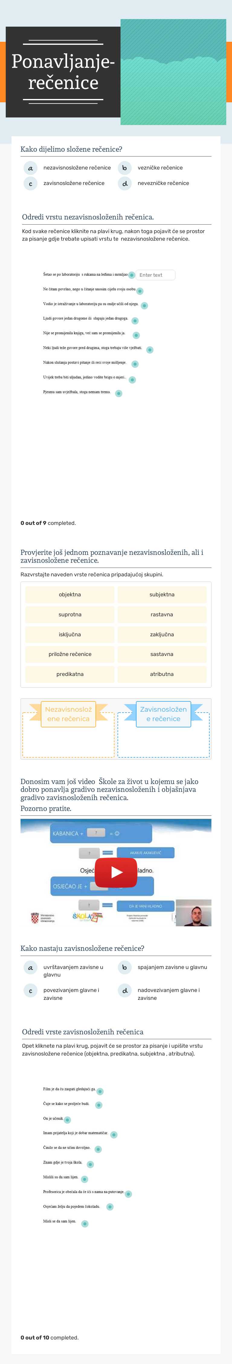 Ponavljanje-rečenice Grade 3 worksheet preview