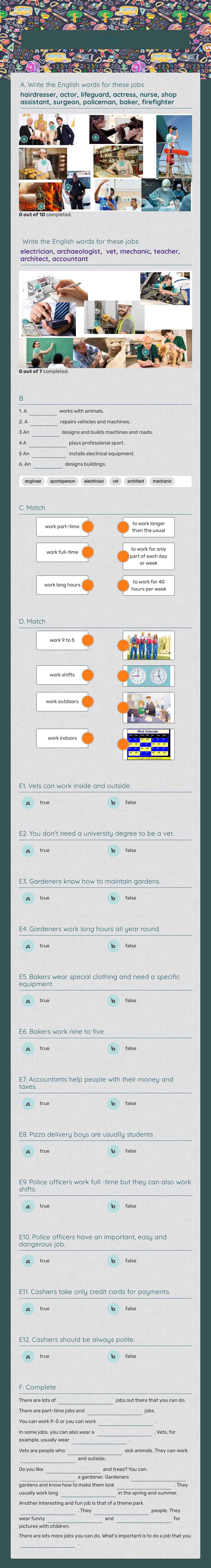 jobs worksheet preview image