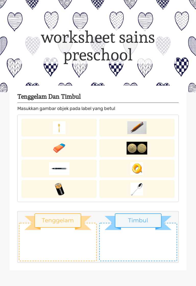 worksheet sains      preschool worksheet preview image