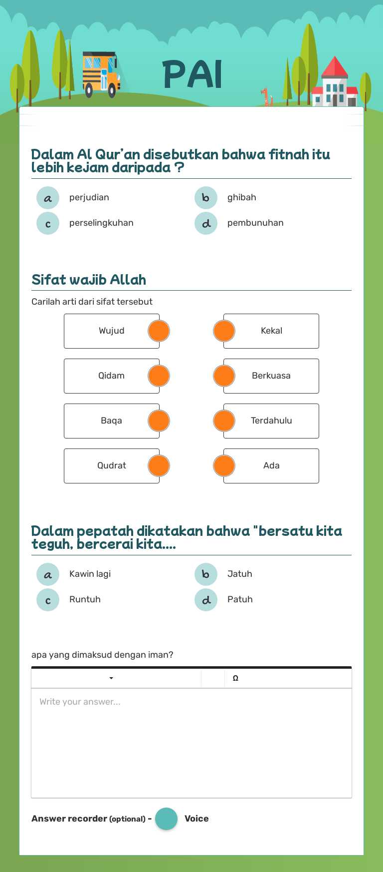 PAI worksheet preview image
