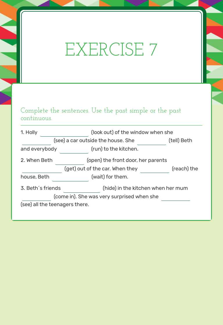 Exercise 7 worksheet preview image