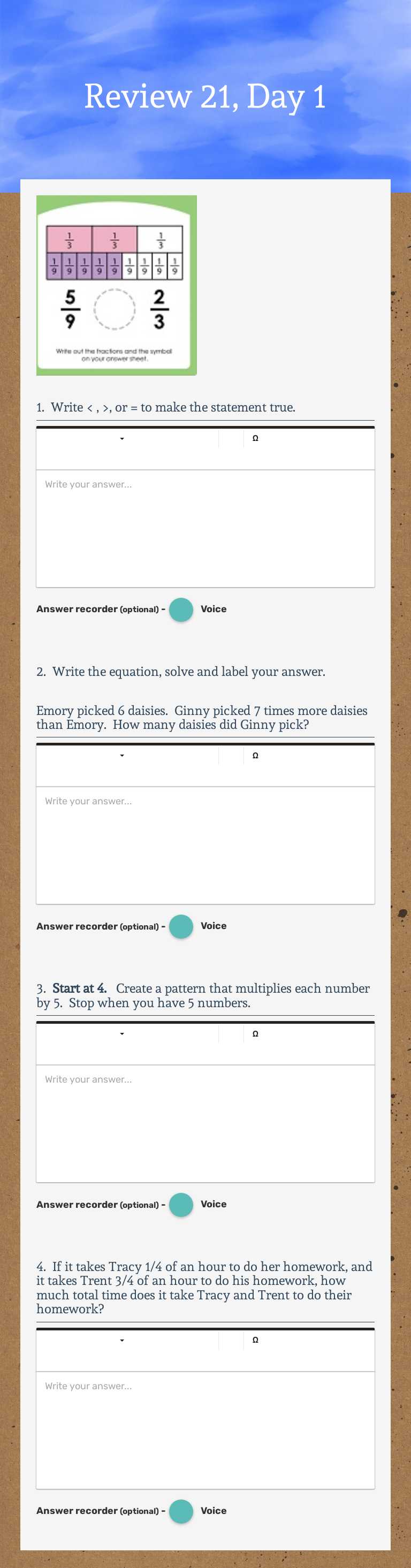 Review 21, Day 1 worksheet preview image