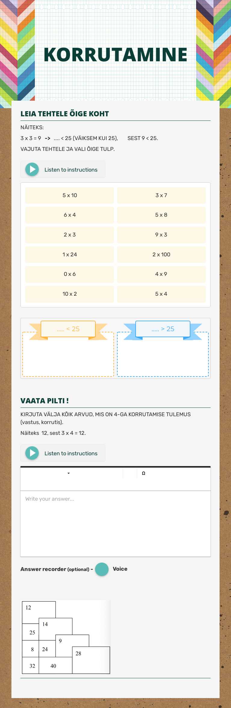 KORRUTAMINE worksheet preview image