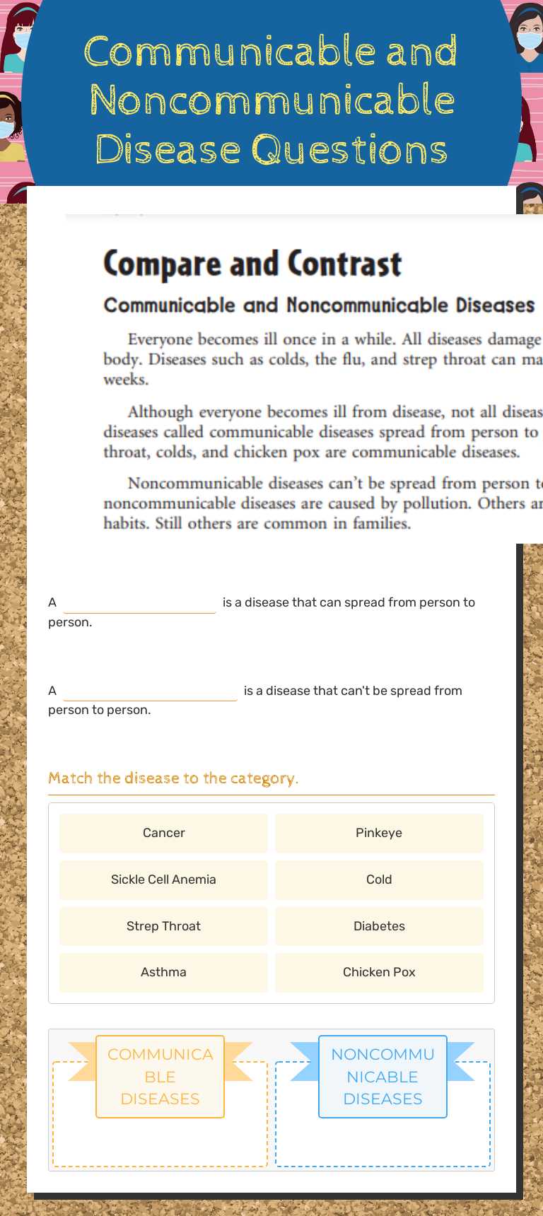 Communicable and Noncommunicable Disease Questions by Monik Ellis ...
