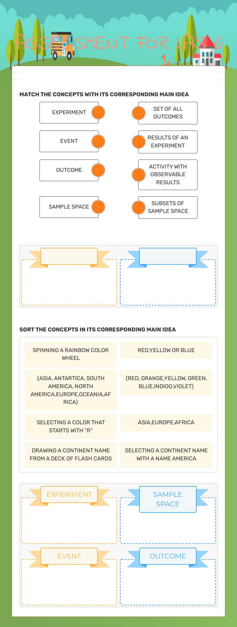 ASSESSMENT FOR LAS 6 worksheet preview image