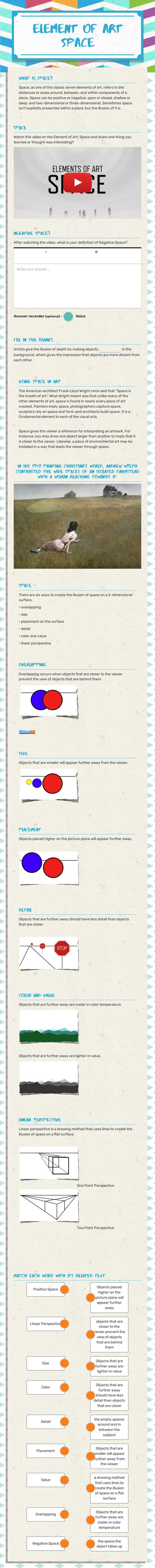 Element of Art
Space worksheet preview image