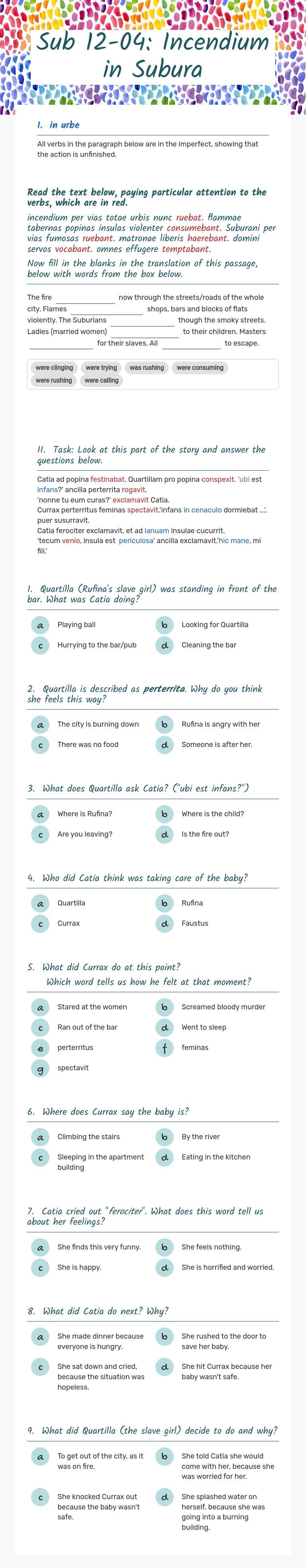 Sub 12-04: Incendium in Subura worksheet preview image
