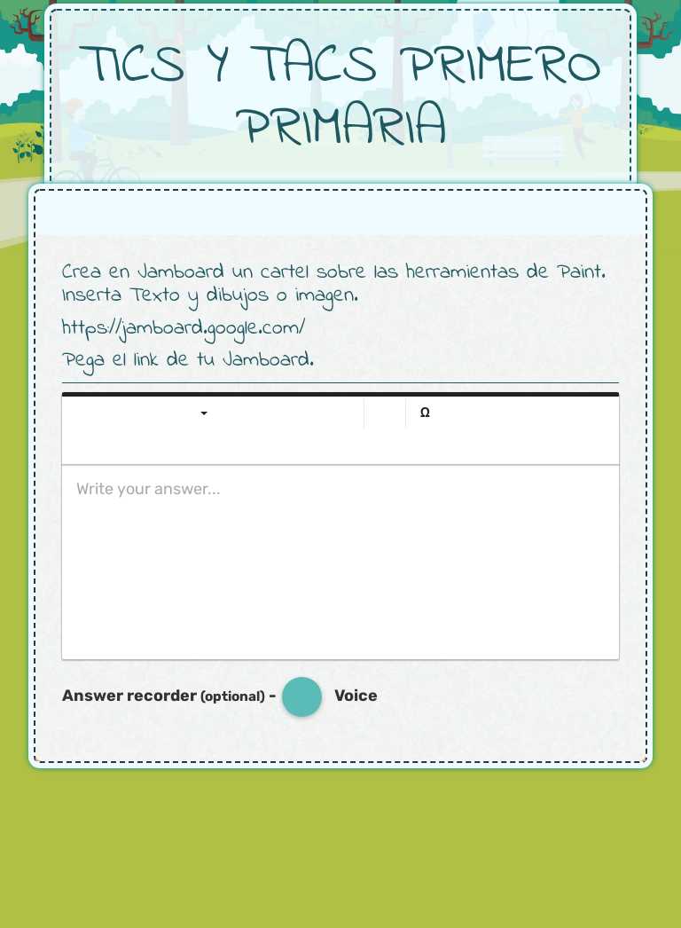 TICS Y TACS     PRIMERO PRIMARIA worksheet preview image
