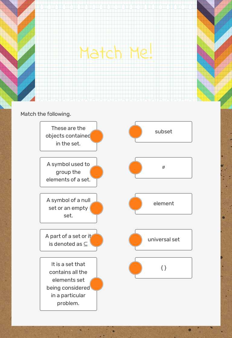Match Me! worksheet preview image