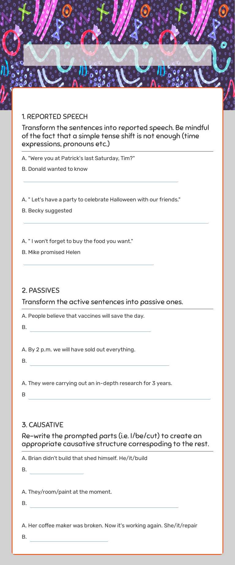 CAE U4 Grammar worksheet preview image
