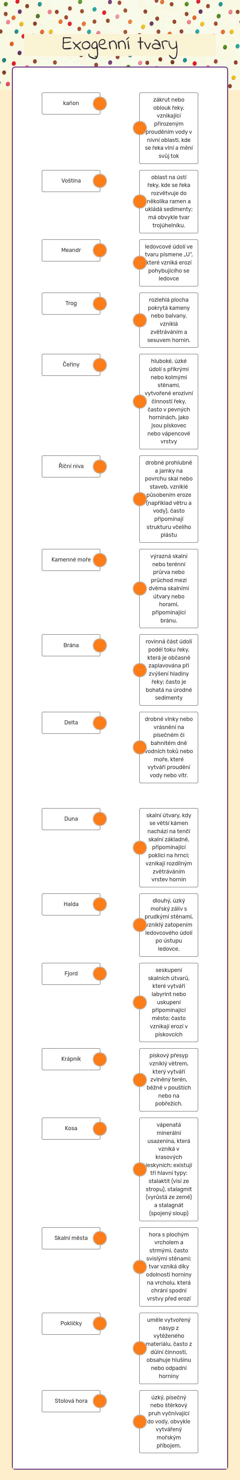 Exogenní tvary worksheet preview image
