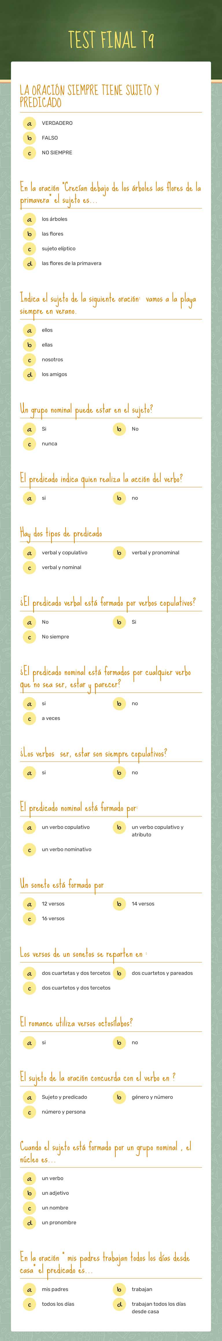 TEST FINAL T9 worksheet preview image