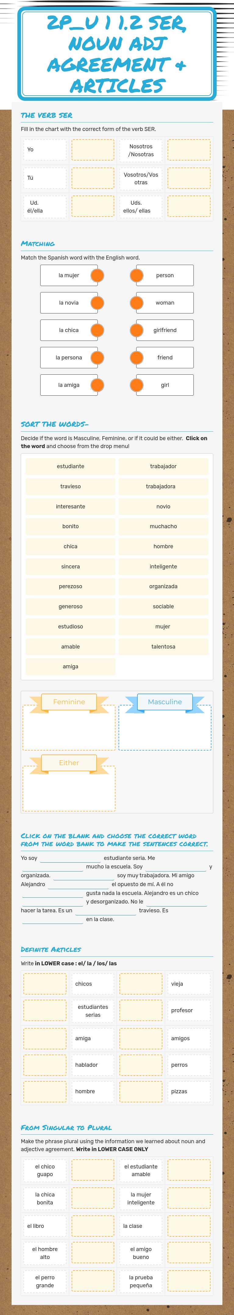 2P_U 1 1.2
Ser, Noun Adj Agreement & articles worksheet preview image