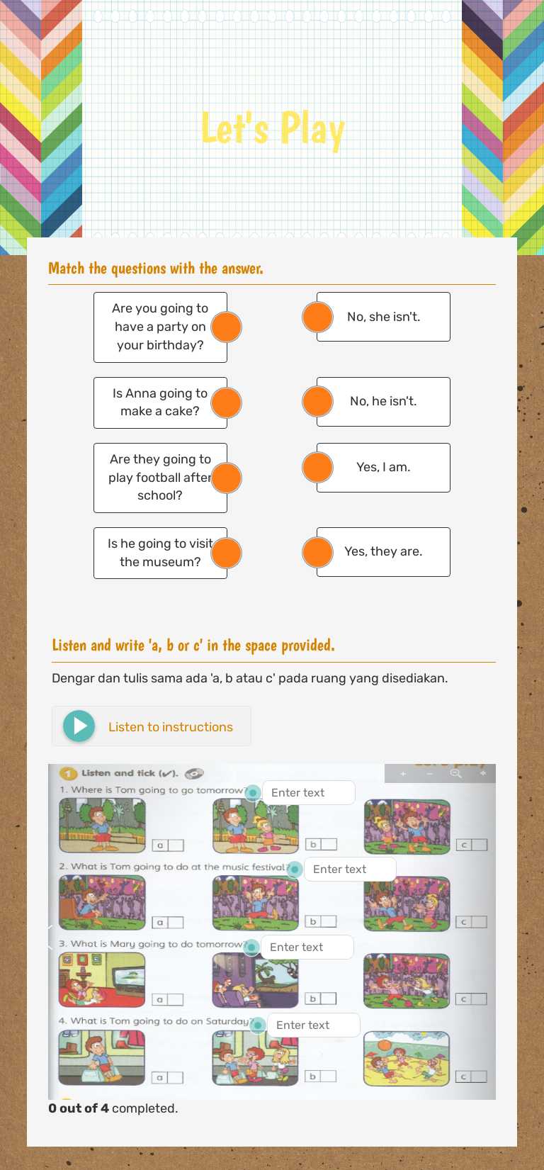 Let's Play worksheet preview image