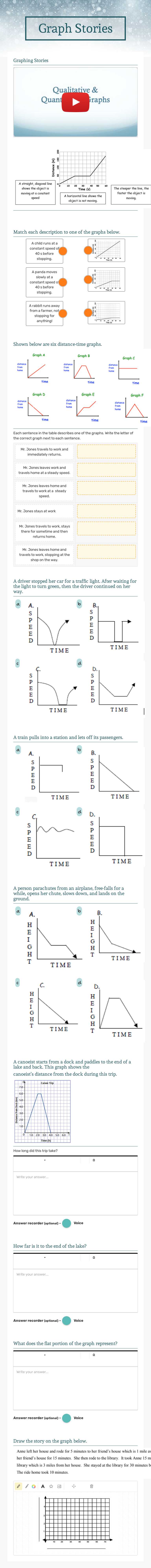 Graph Stories worksheet preview image