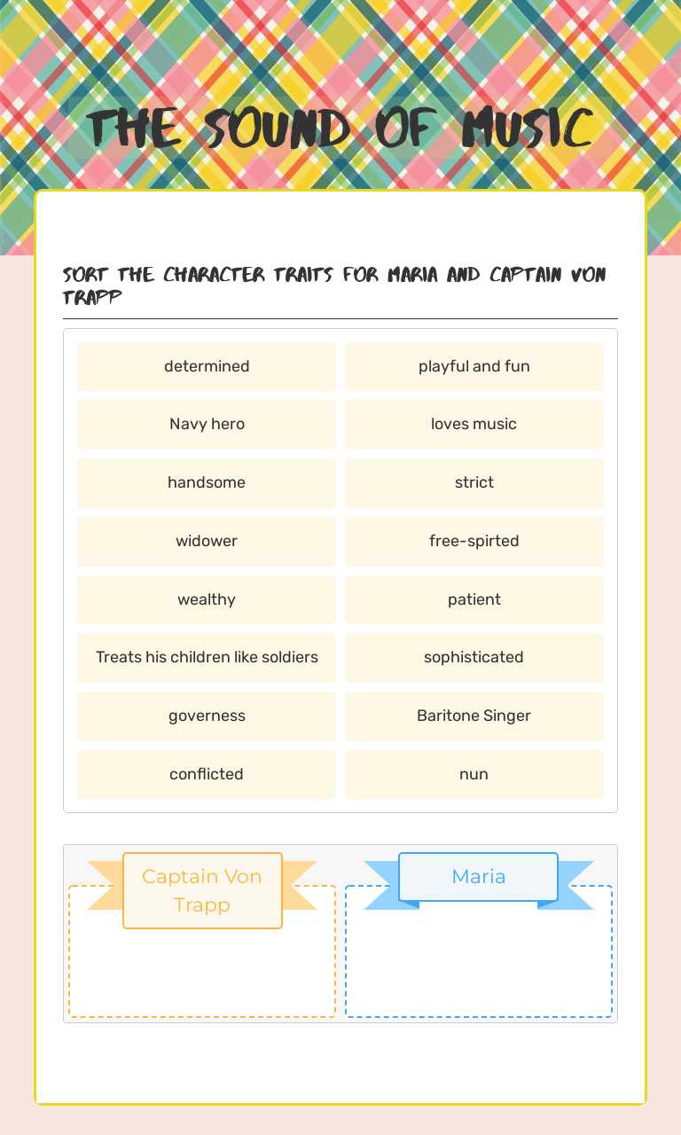 The SOund of Music worksheet preview image