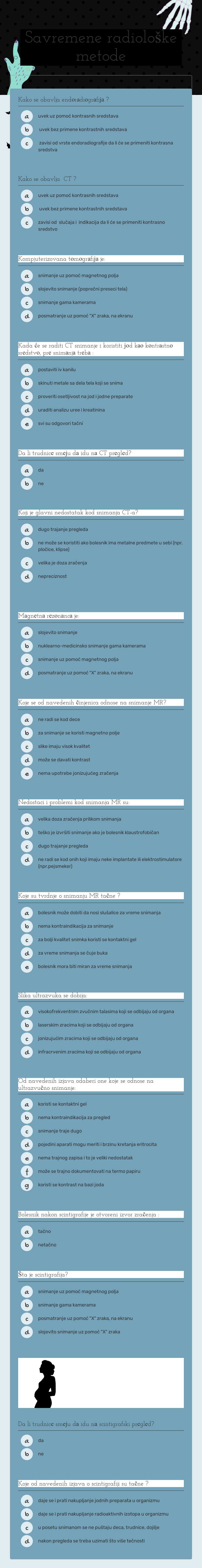 Savremene radiološke  metode worksheet preview image