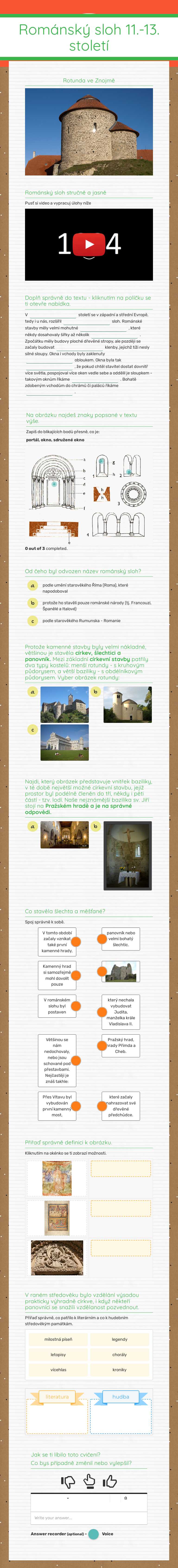 Románský sloh
11.-13. století worksheet preview image