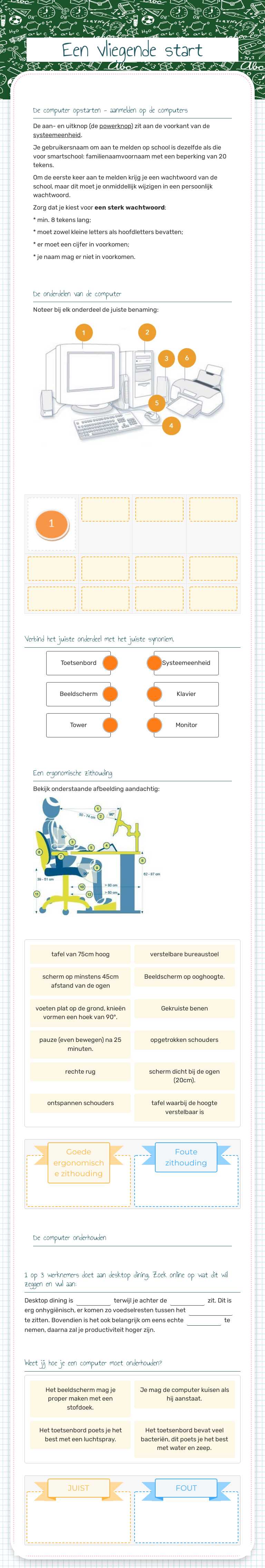 Een vliegende start worksheet preview image