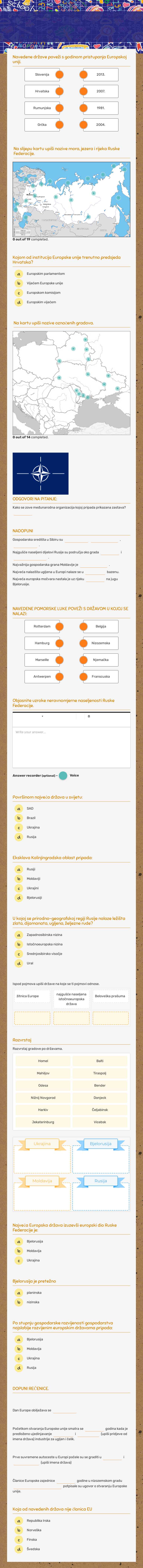 ISTOČNA EUROPA
SUVREMENA EUROPA-GRUPA A worksheet preview image