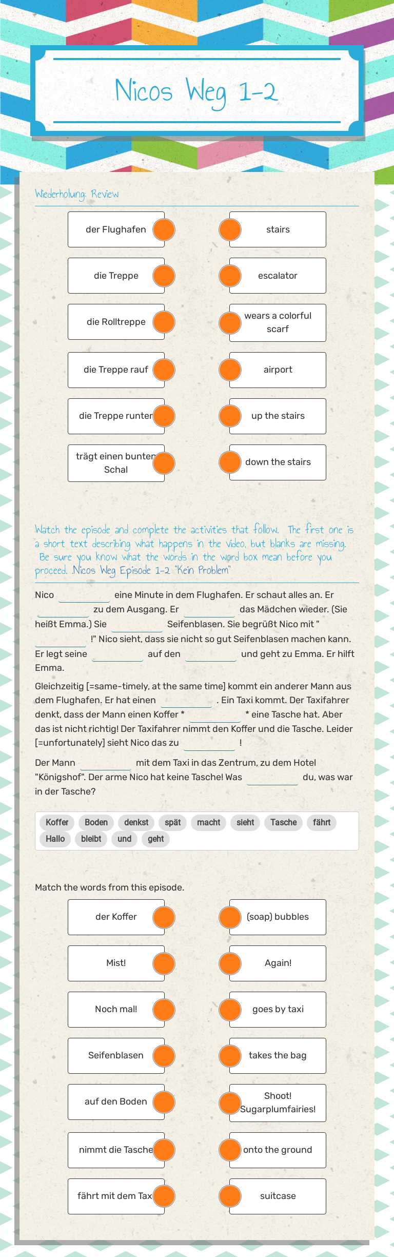 Nicos Weg 1-2 worksheet preview image