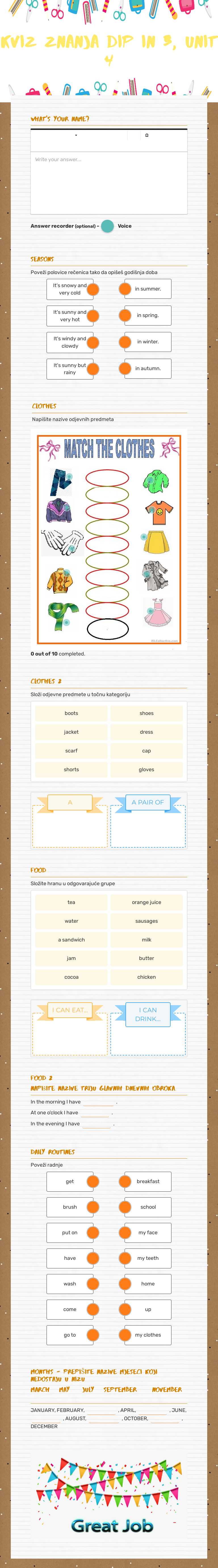 kVIZ ZNANJA
Dip in 3, unit 4 worksheet preview image