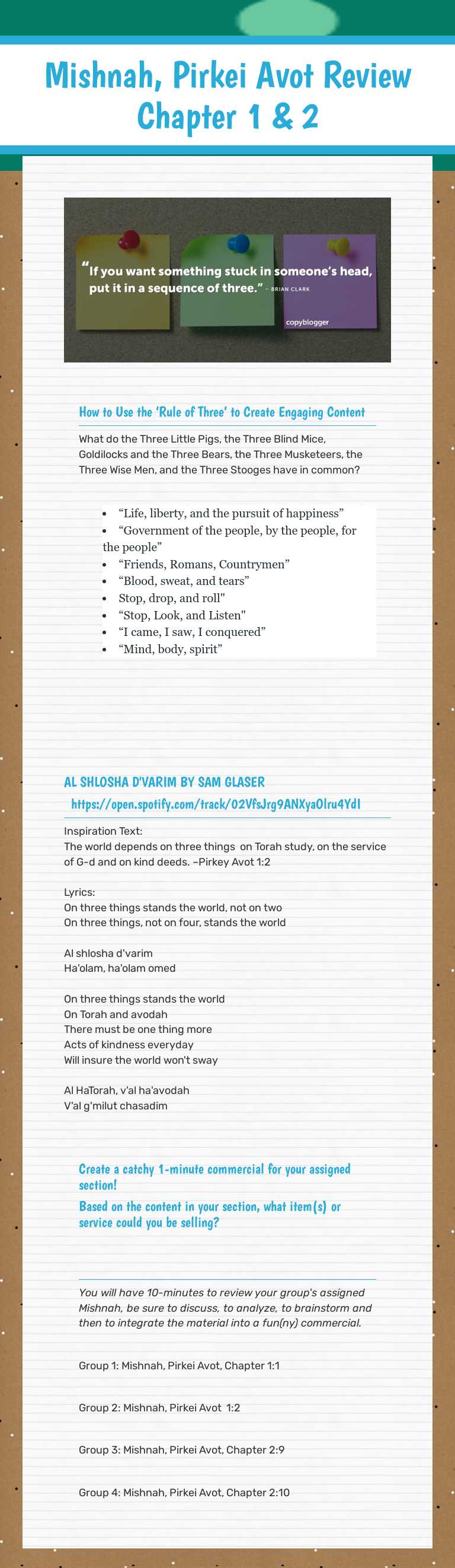 Mishnah, Pirkei Avot
Review Chapter 1 & 2 worksheet preview image