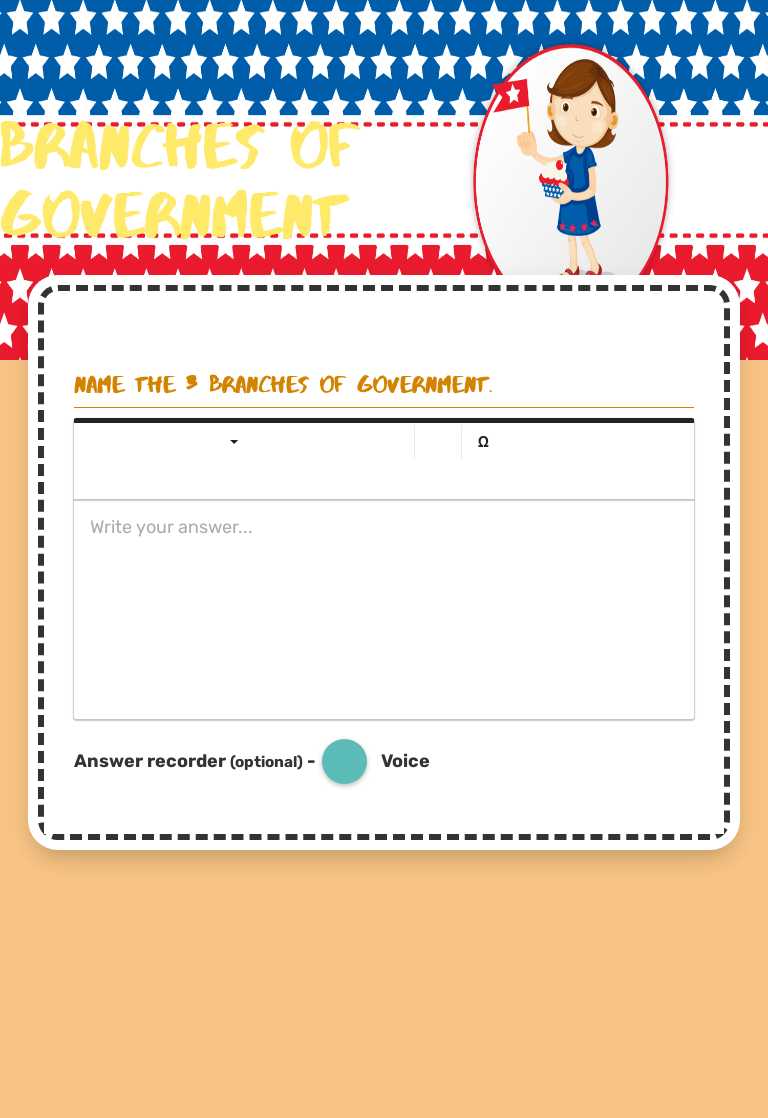 branches of government Grade 3 worksheet preview