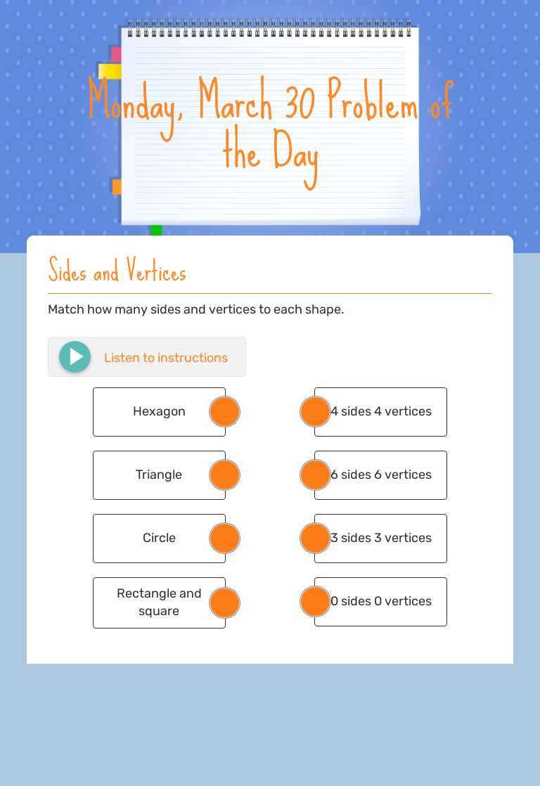 Monday, March 30
Problem of the Day worksheet preview image