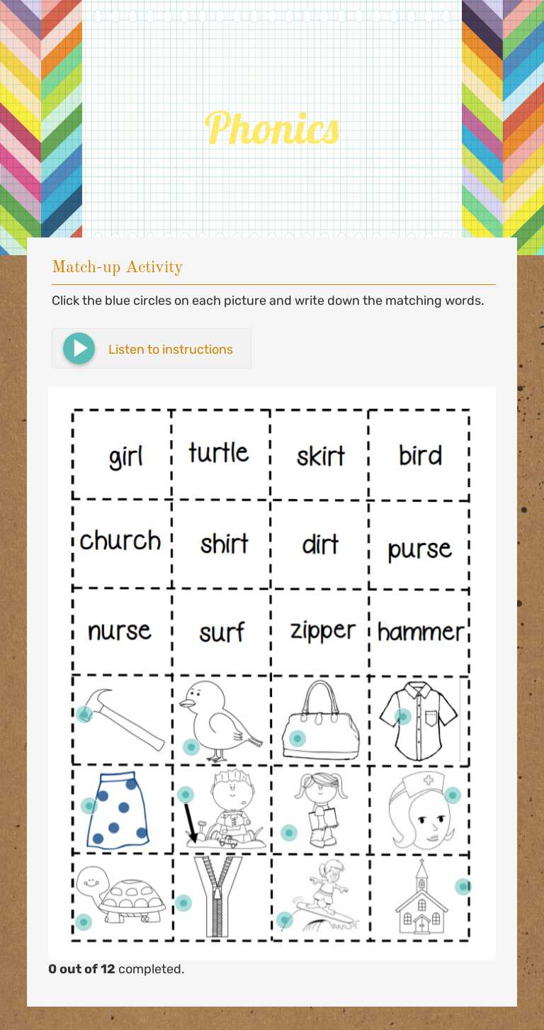 Phonics Grade 1 worksheet preview