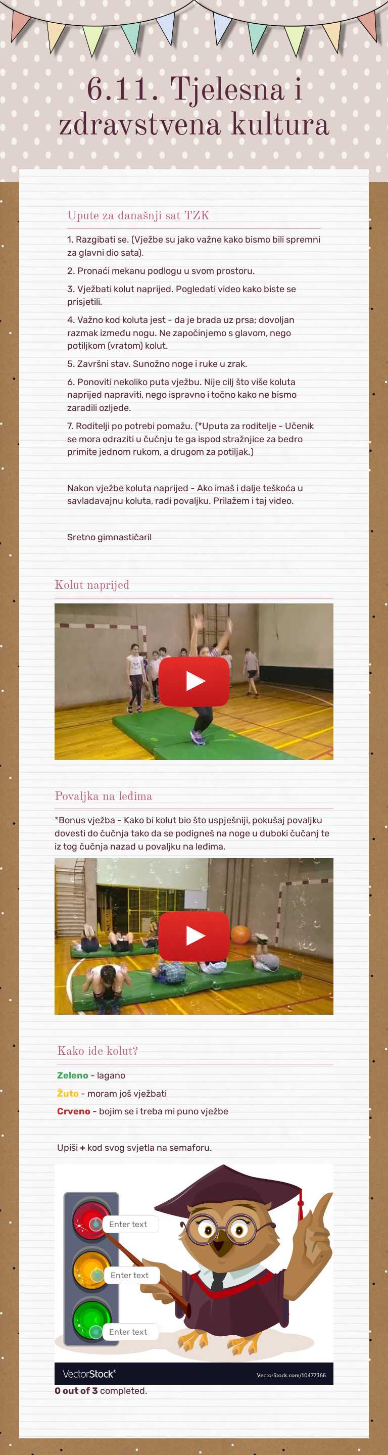 6.11. Tjelesna i zdravstvena kultura worksheet preview image
