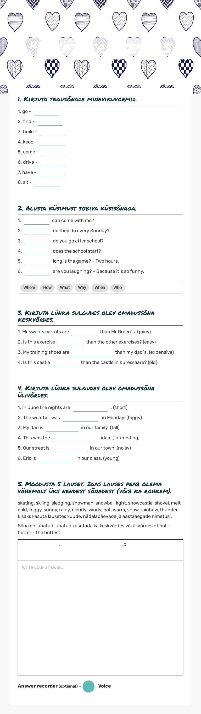 "Weather"  test 15 worksheet preview image