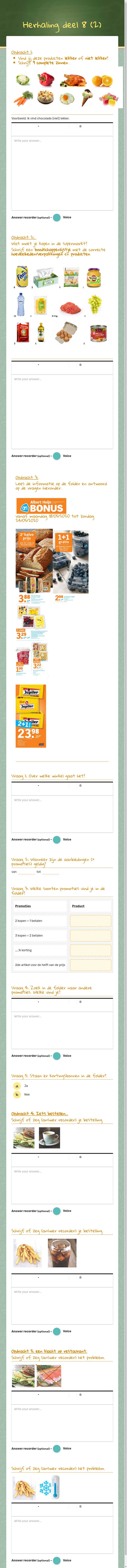 Herhaling deel 8 (2) worksheet preview image