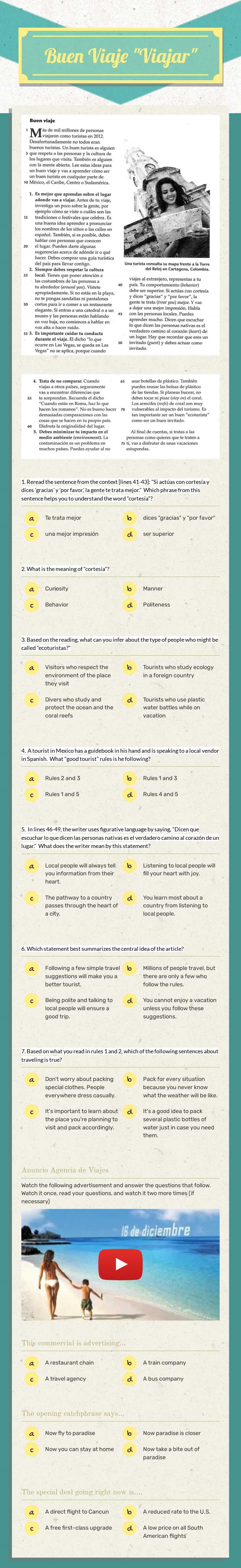 Buen Viaje
"Viajar" worksheet preview image