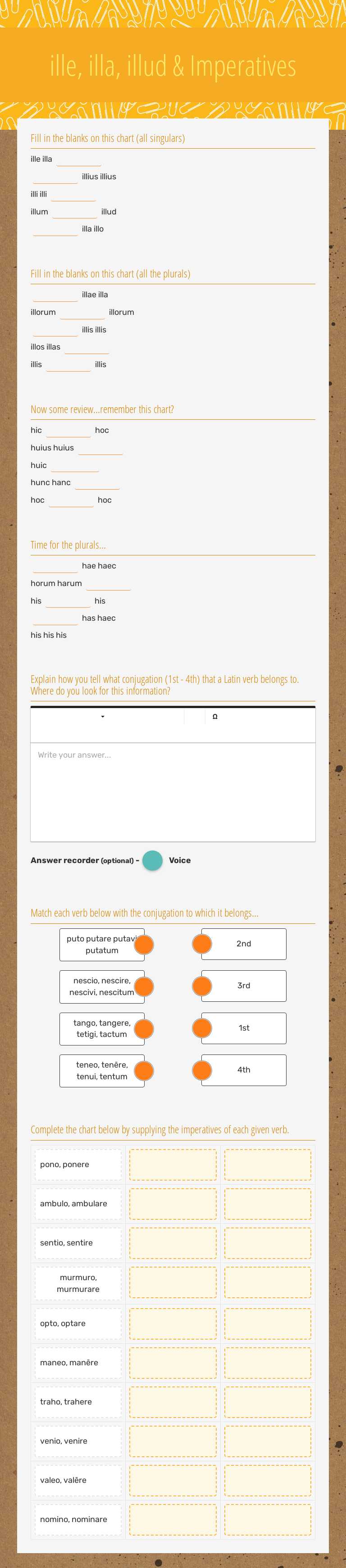ille, illa, illud
& Imperatives worksheet preview image