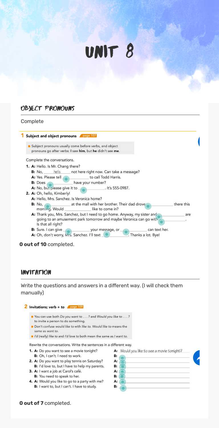 Unit 8 worksheet preview image