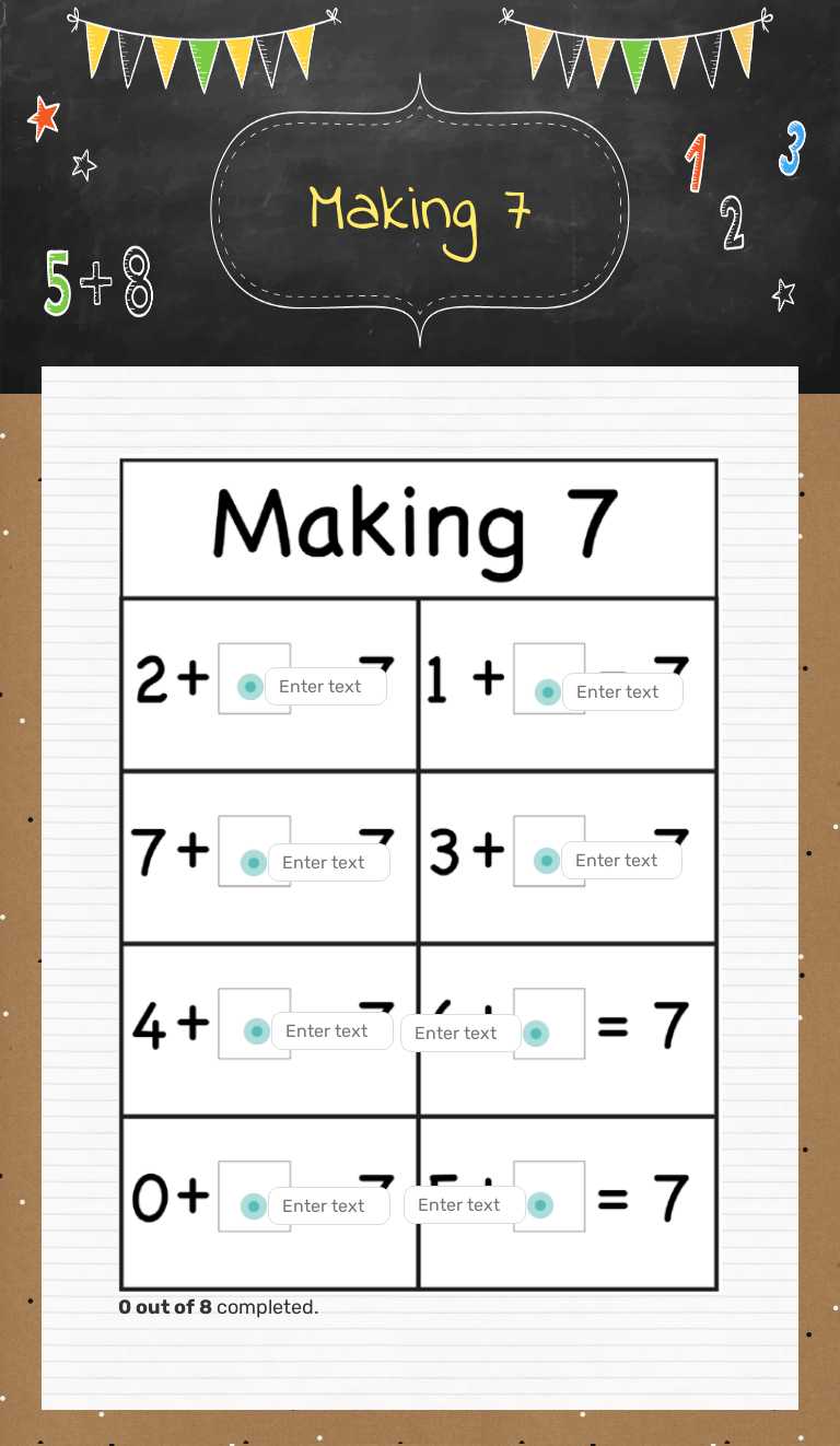 Making 7 worksheet preview image