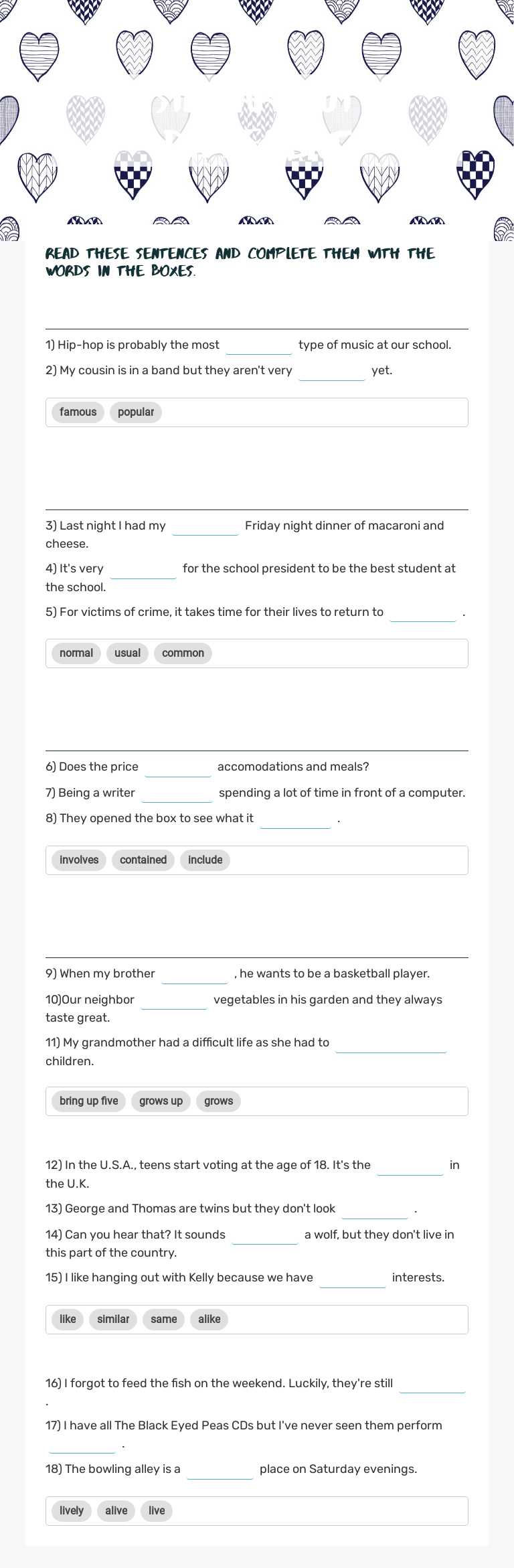 similar but different worksheet preview image
