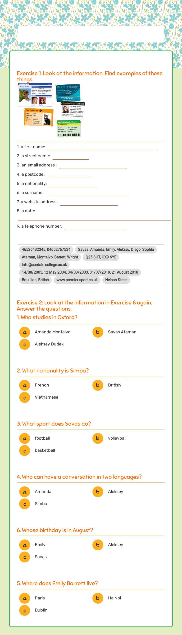 THIS IS ME - STARTREADING worksheet preview image