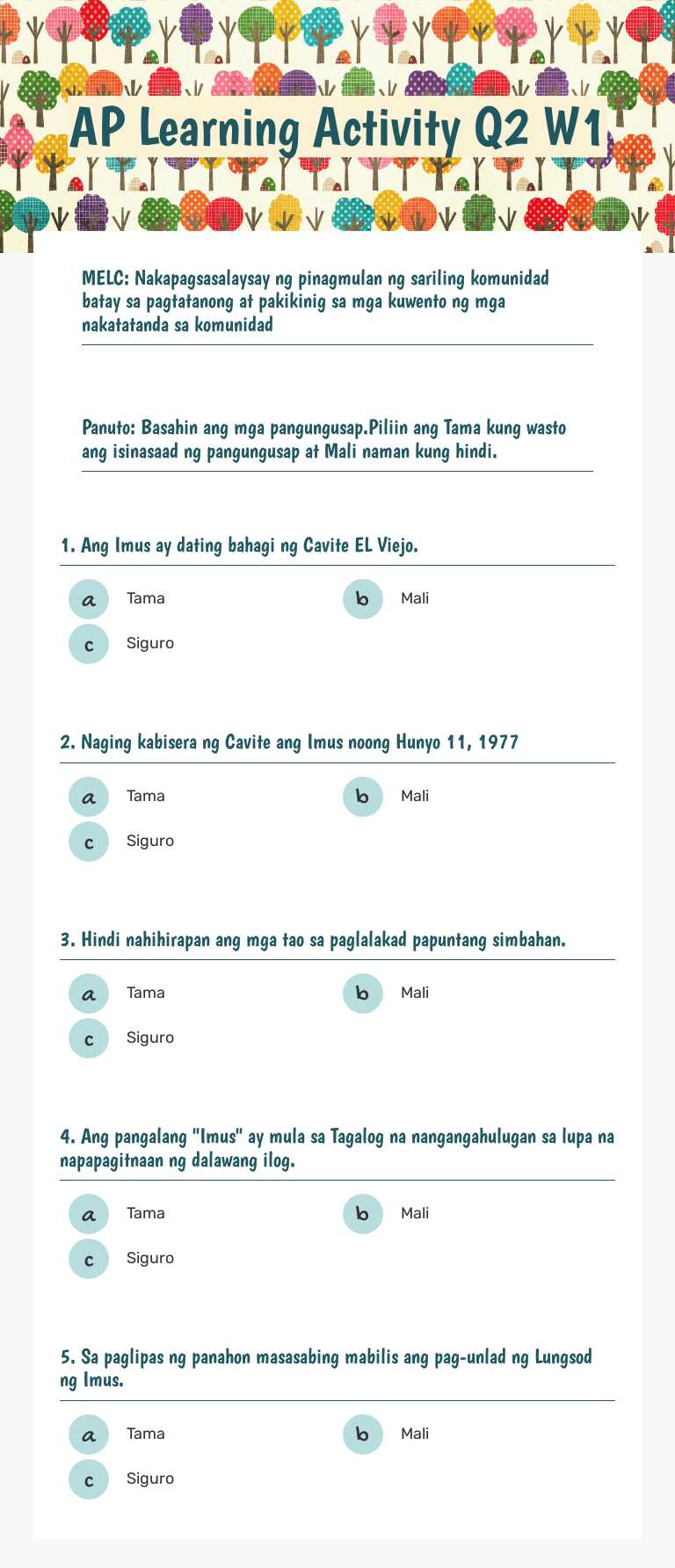 AP Learning Activity Q2 W1 worksheet preview image