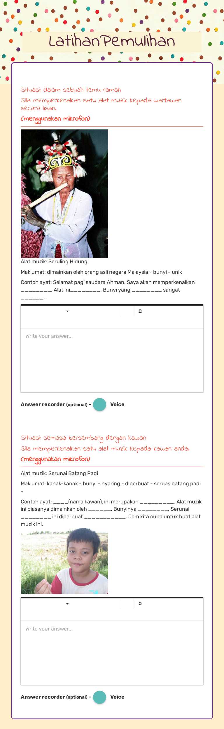 LatihanPemulihan worksheet preview image