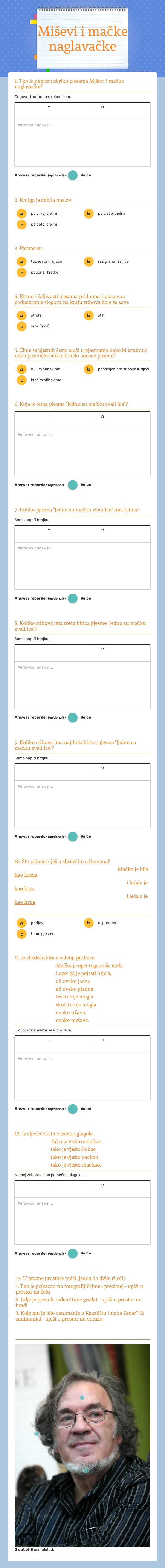 Miševi i mačke naglavačke worksheet preview image