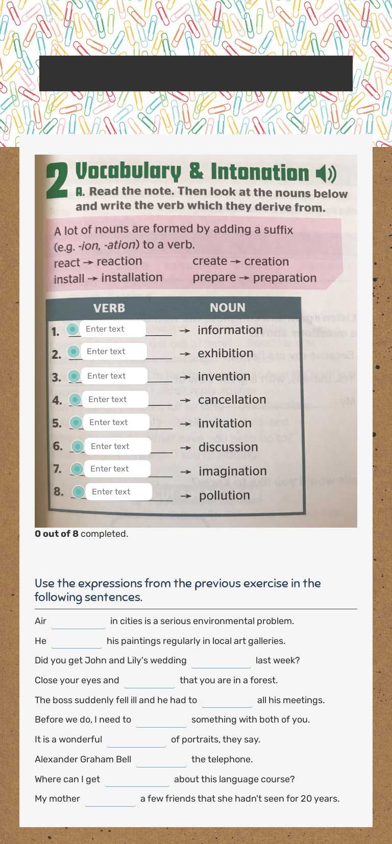Vocabulary - 33/2 worksheet preview image