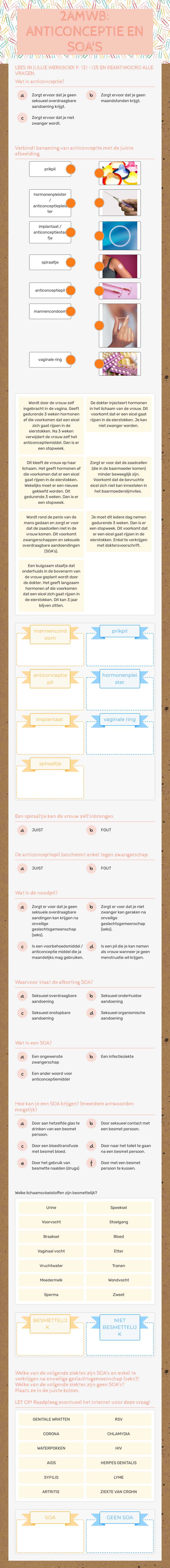 2AMWB: ANTICONCEPTIE EN SOA'S worksheet preview image
