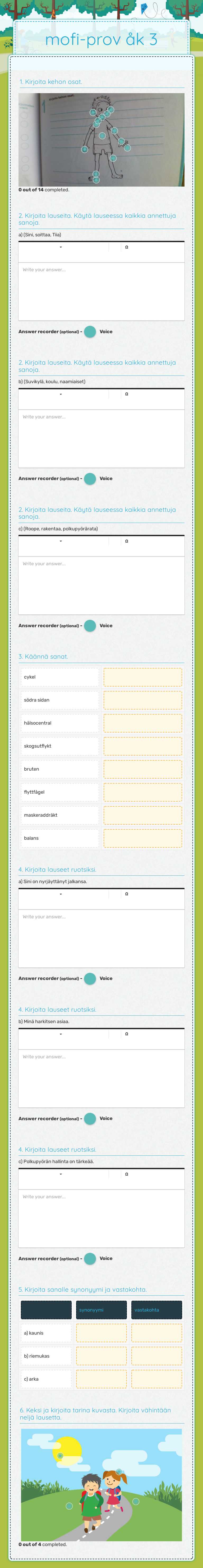 mofi-prov åk 3 Grade 3 worksheet preview